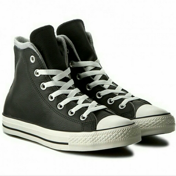 leather high top chucks
